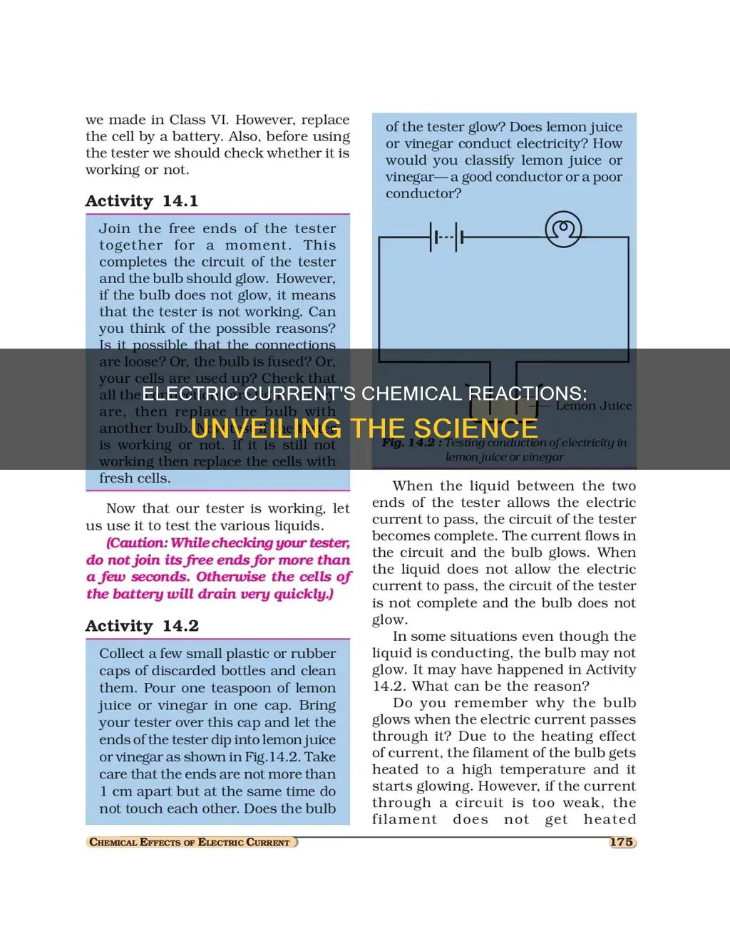 what do you mean by chemical effect of electric current