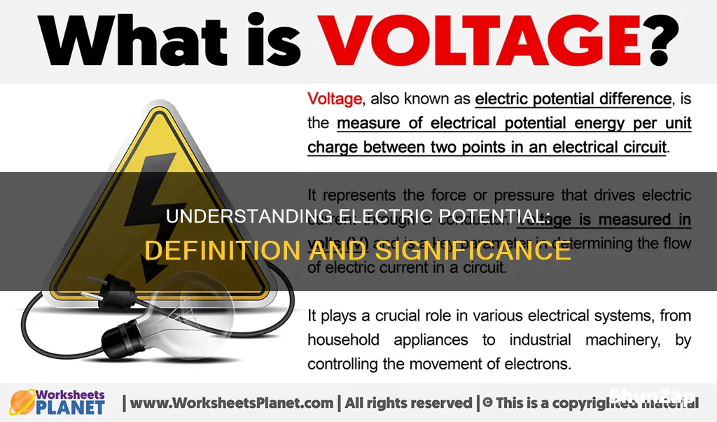 what do you mean by electric potential at a point