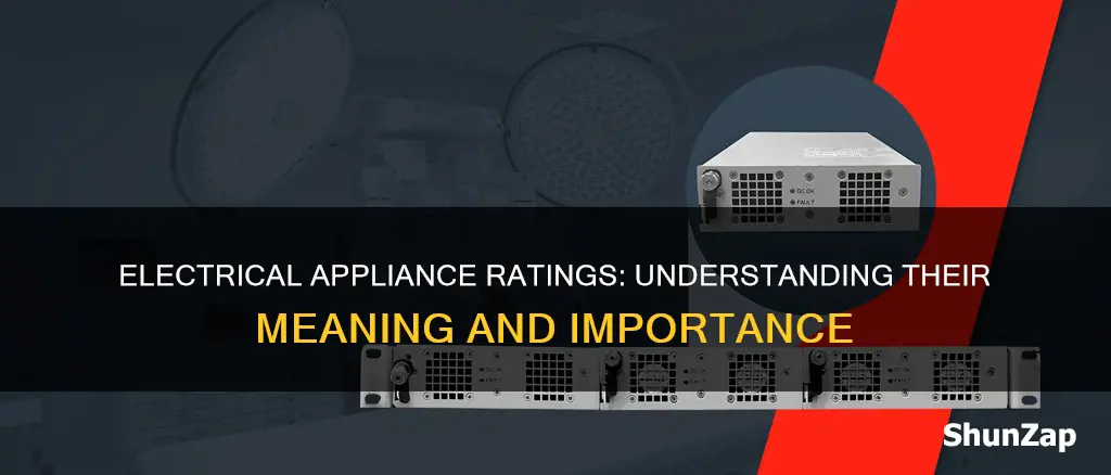 what do you mean by rating of electrical appliances
