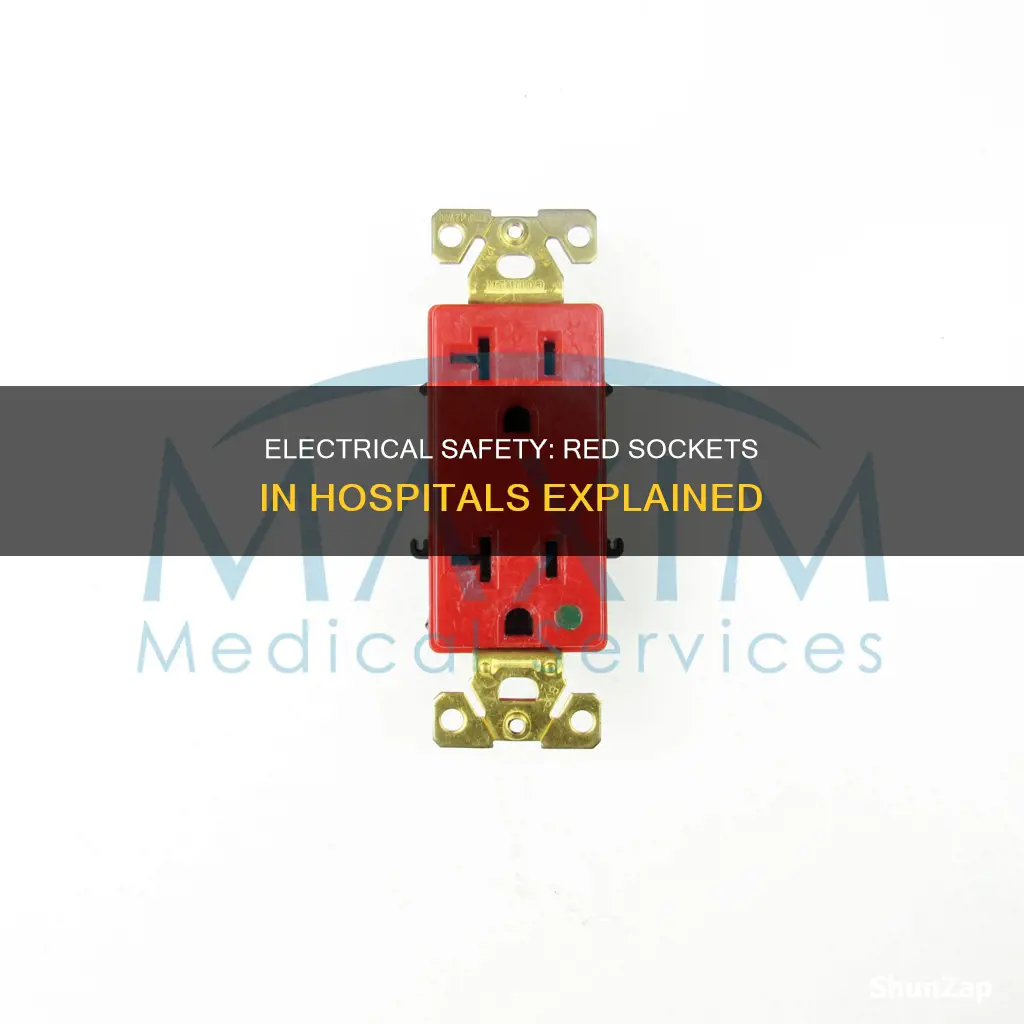 what doea red electrical sockets in hospital mean