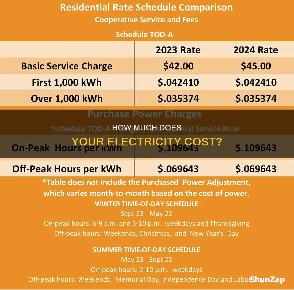 what does 1 kwh of electricity cost