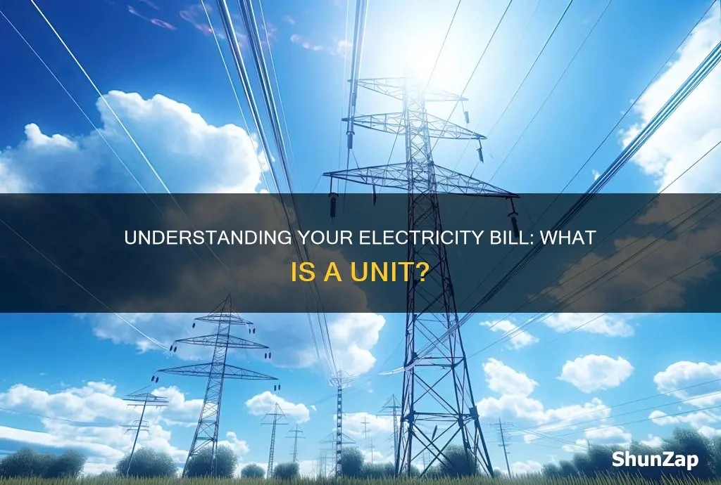 what does 1 unit of electricity mean