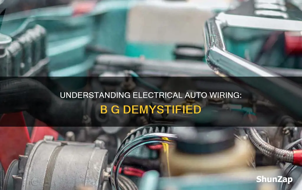 what does a b g mean on electrical auto wiring