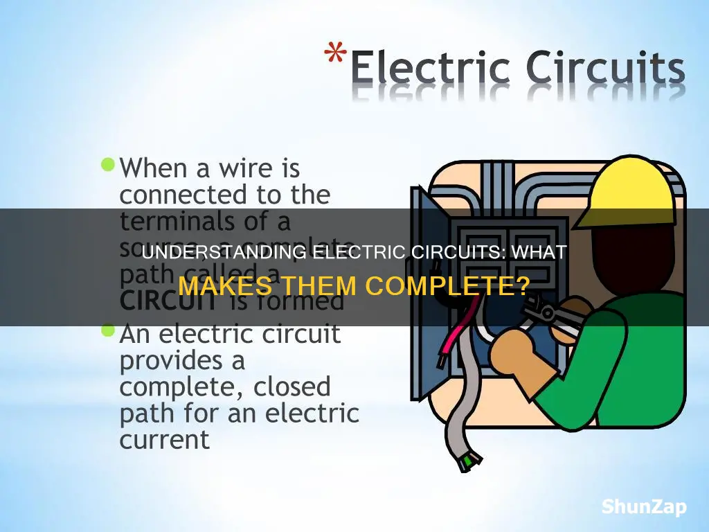what does a complete electric circuit mean