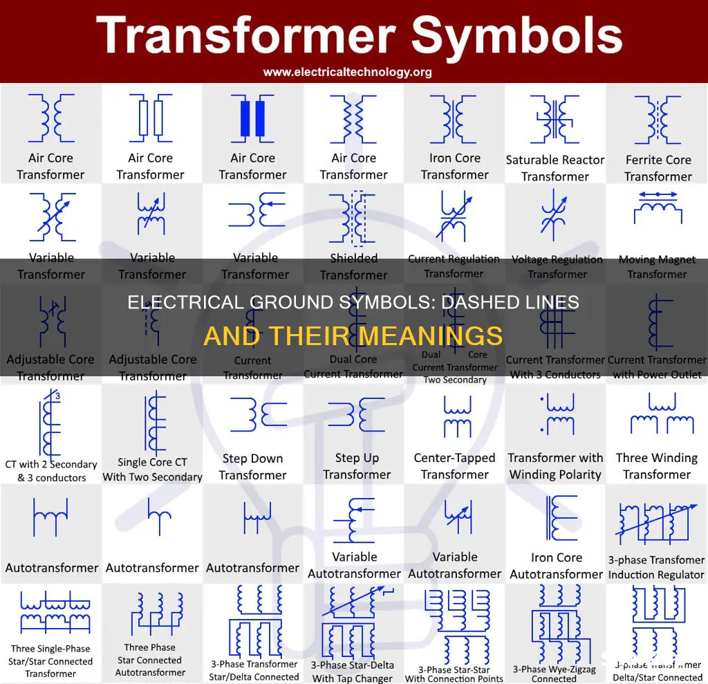 what does a dashed electrical ground mean