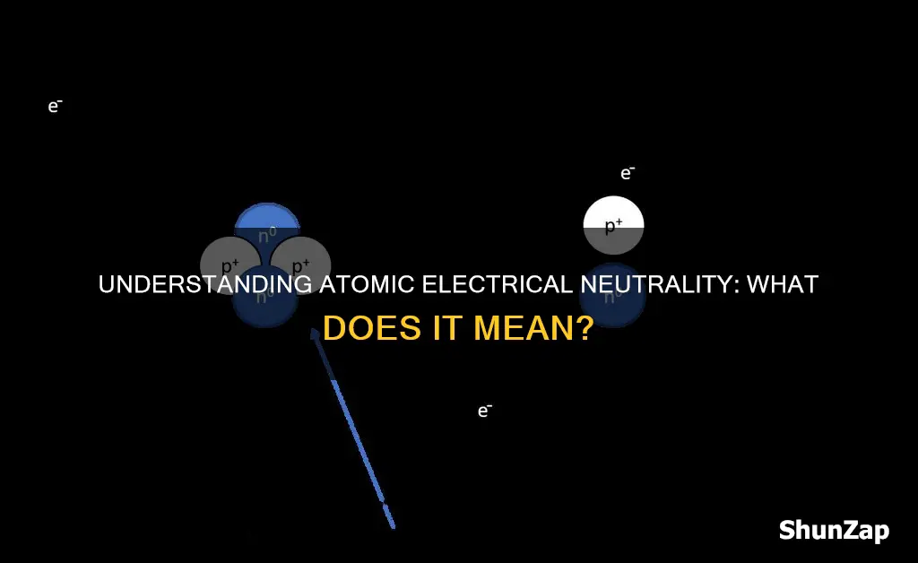 what does atom electrically neutral mean