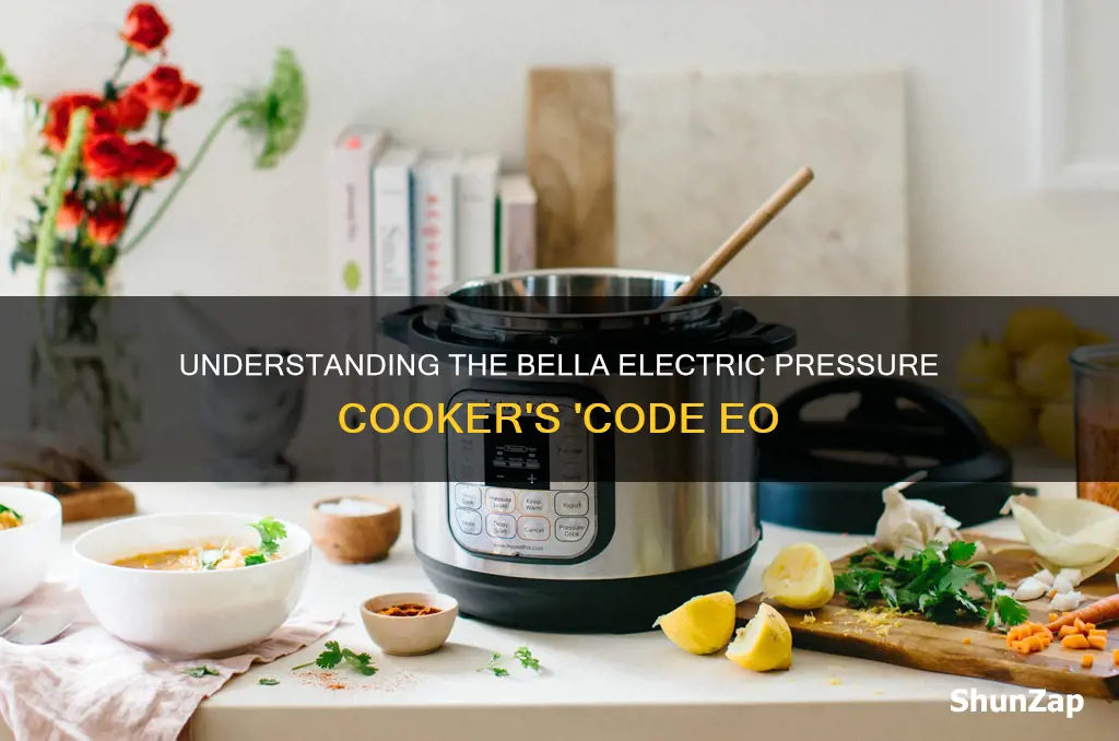 what does code eo on bella electric pressure cooler mean