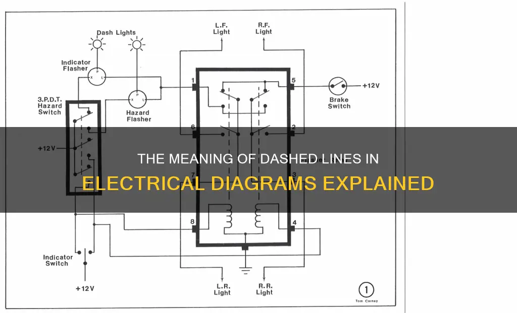 what does dashed line mean in electrical diagram
