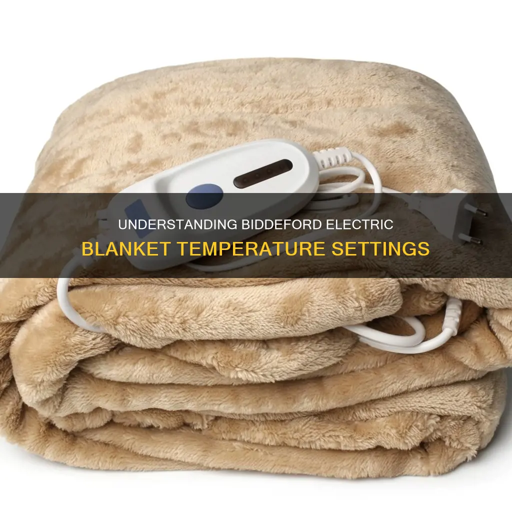 what does e mean on a biddeford electric blanket