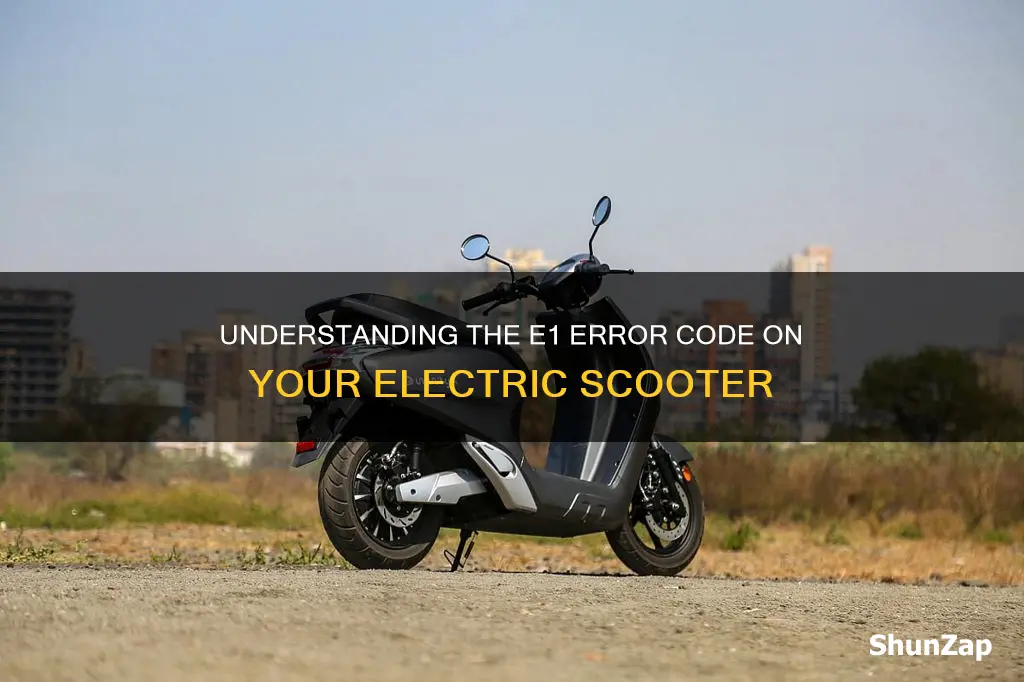 what does e1 mean on a electric scooter