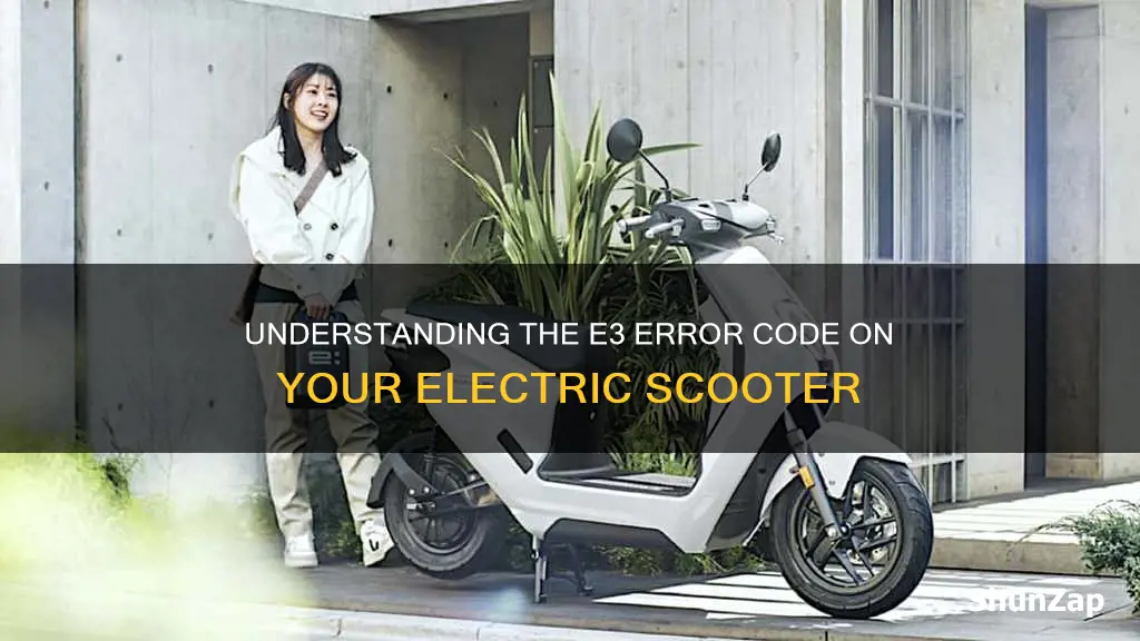 what does e3 mean on an electric scooter