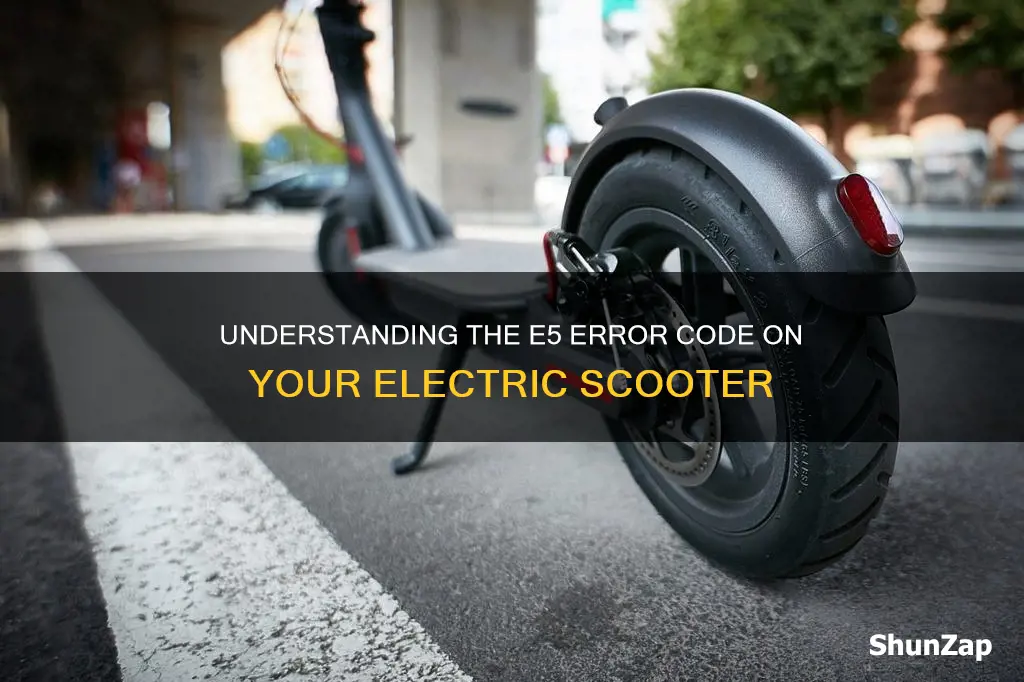 what does e5 mean on a electric scooter
