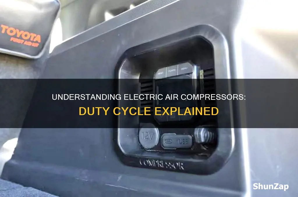 what does electric air compressor duty cycle mean