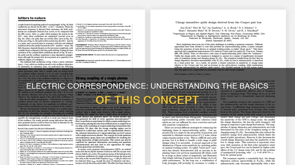 what does electric correspondence mean