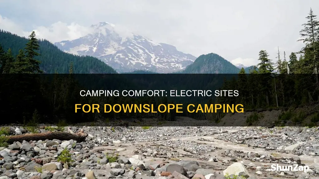 what does electric site downslope for camping