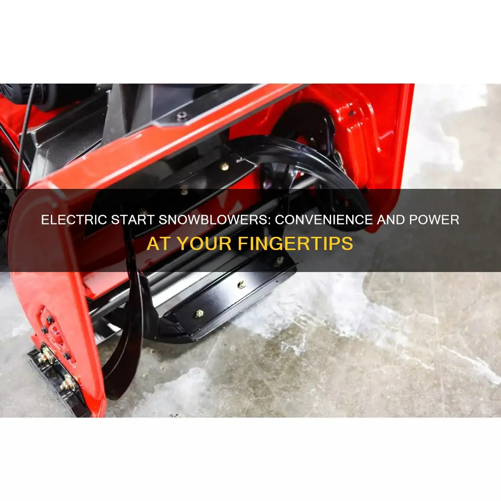 what does electric start mean on a snowblower