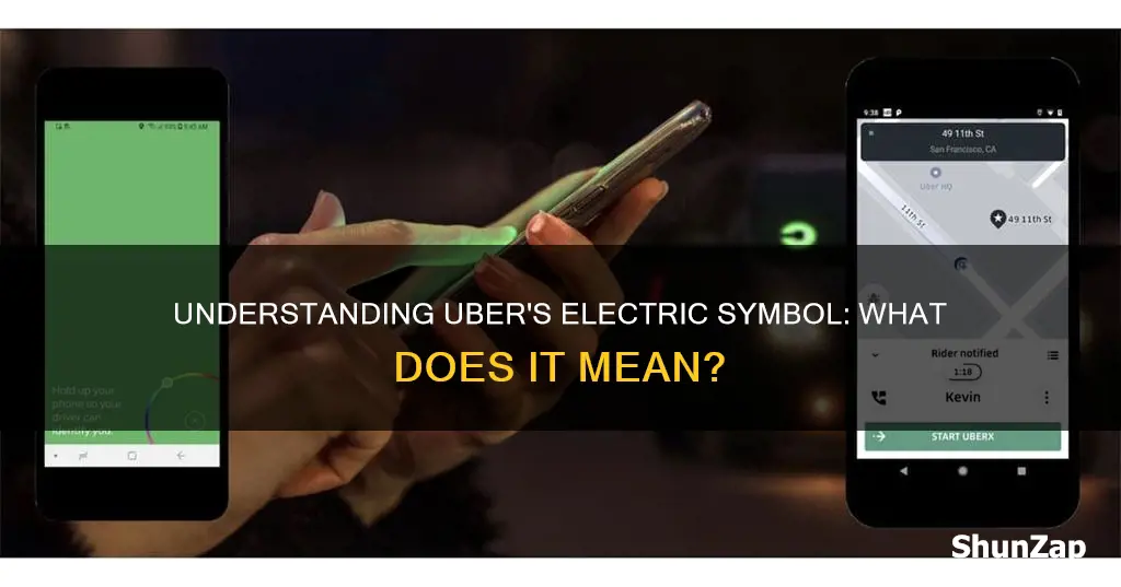 what does electric symbol mean in uber app