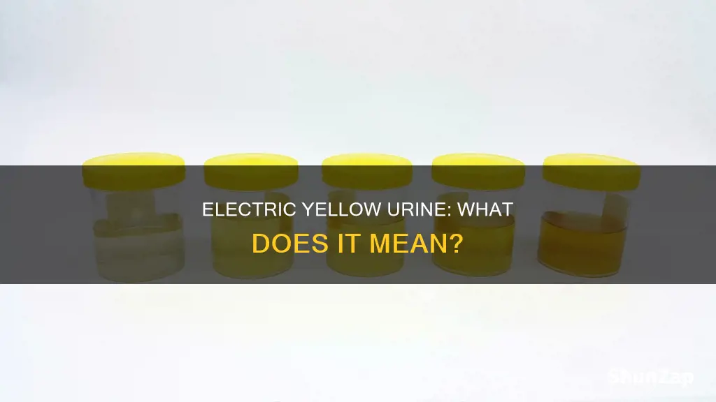 what does electric yellow urine mean