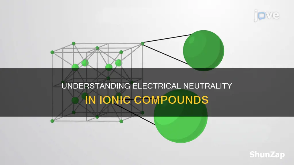 what does electrically neutral mean when discussing ionic compounds