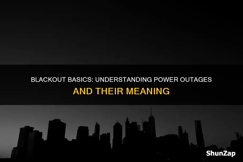 what does electricity blackout mean