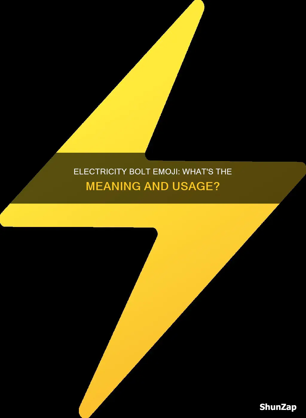 what does electricity bolt emoji mean