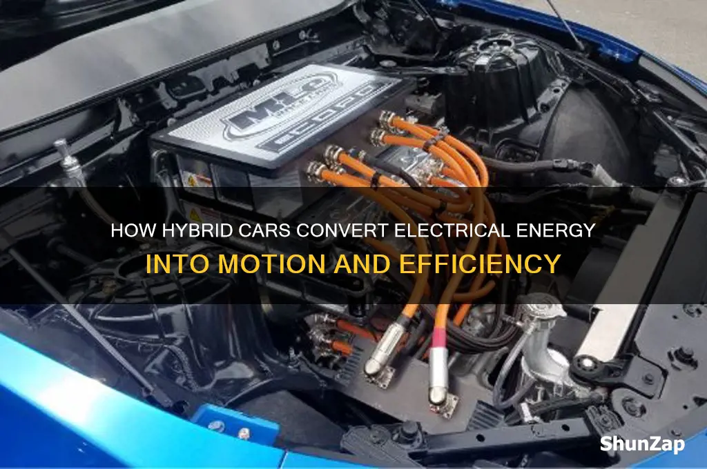 what does electricity enegy transfer into in a hybrid car