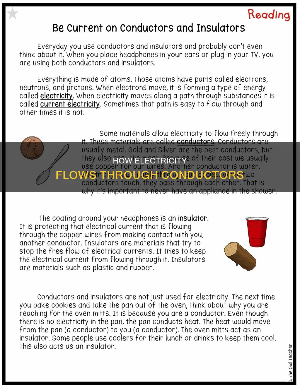 what does electricity flow through a conductor