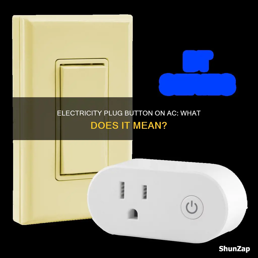 what does electricity plug button on ac mean