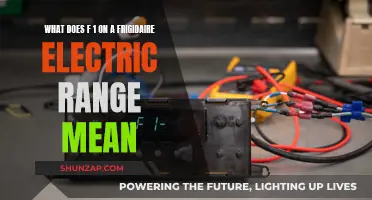 Understanding the Frigidaire Electric Range's F1 Error Message