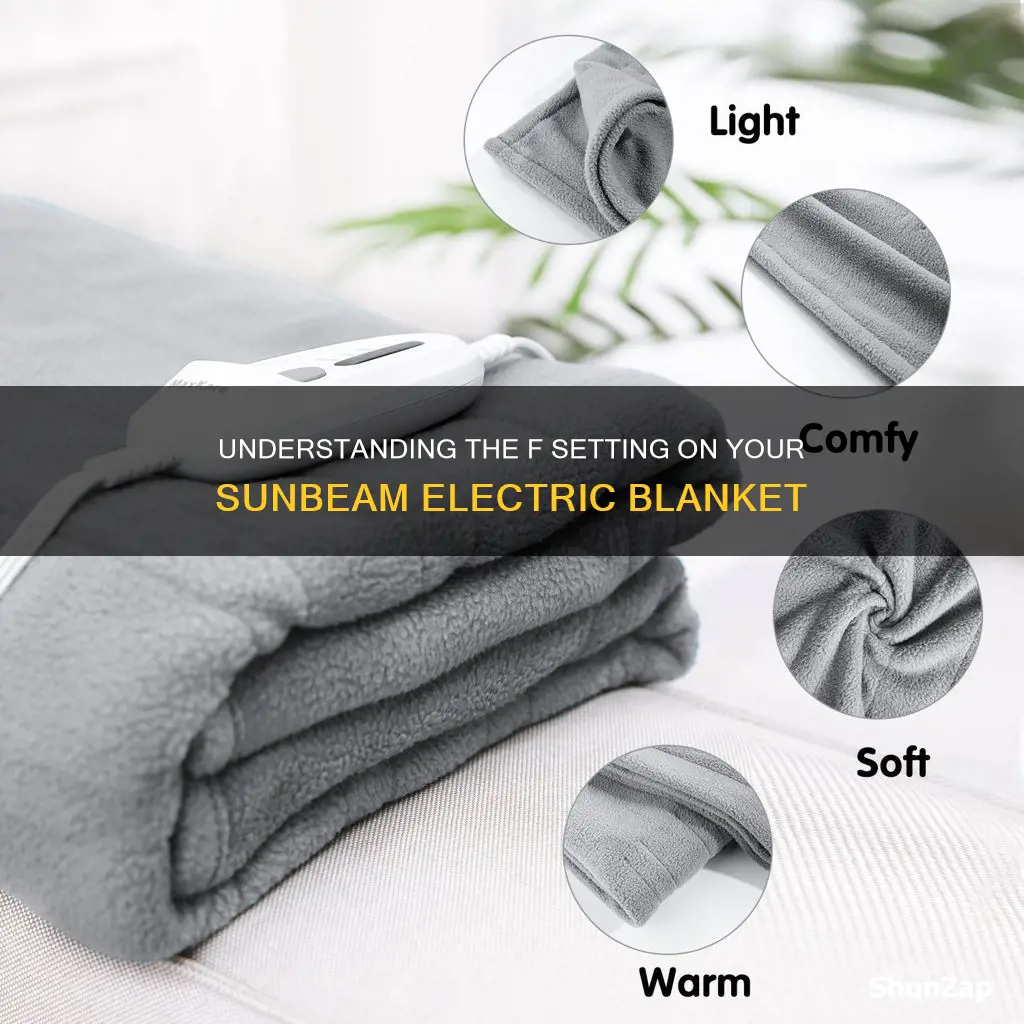 what does f mean on a sunbeam electric blanket