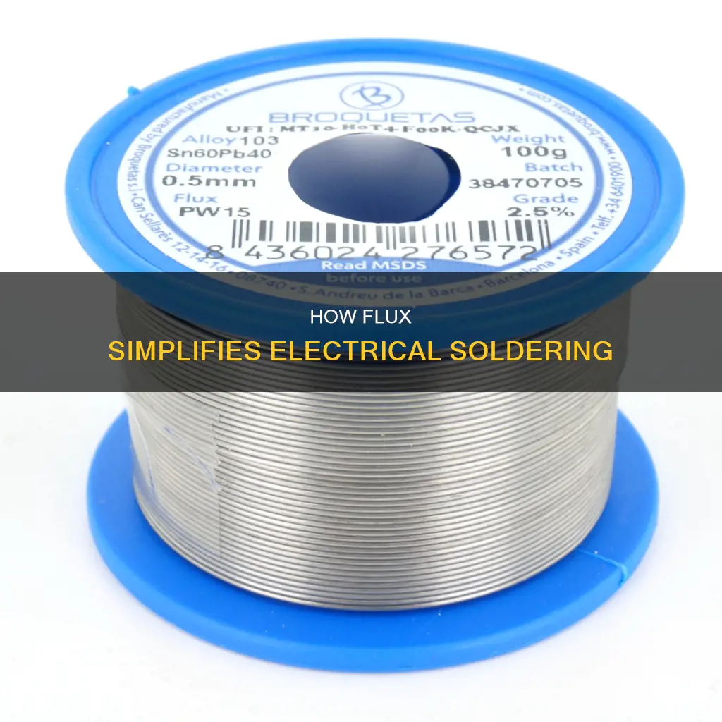what does flux do in electrical soldering