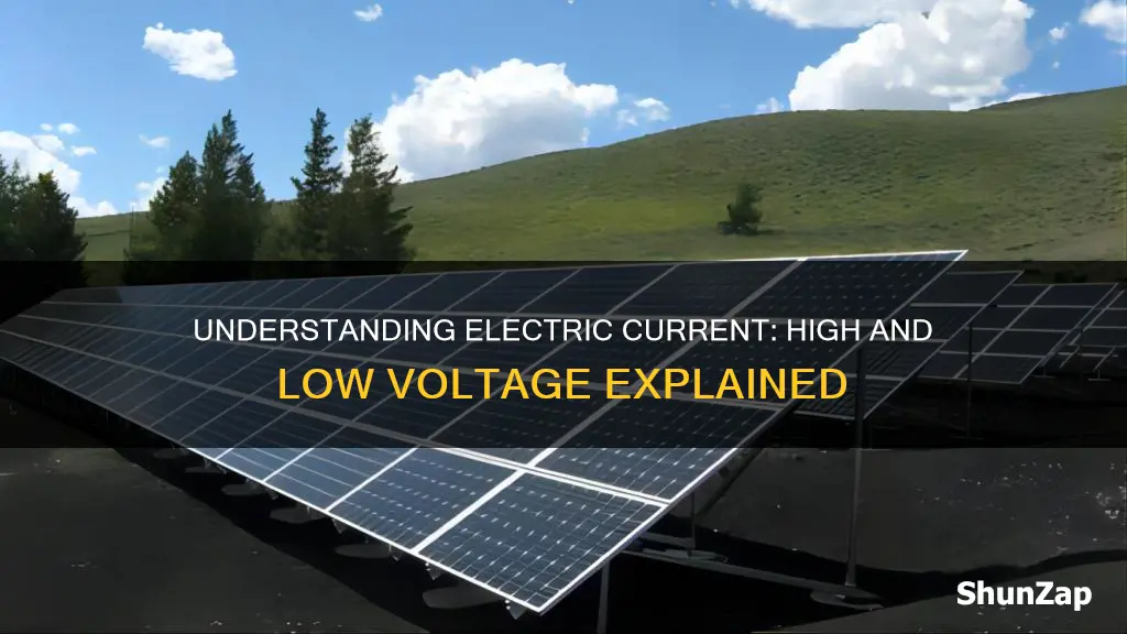 what does high and low electric current mean