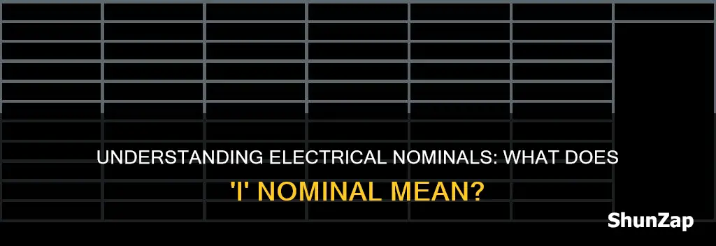 what does i nominal mean in electrical