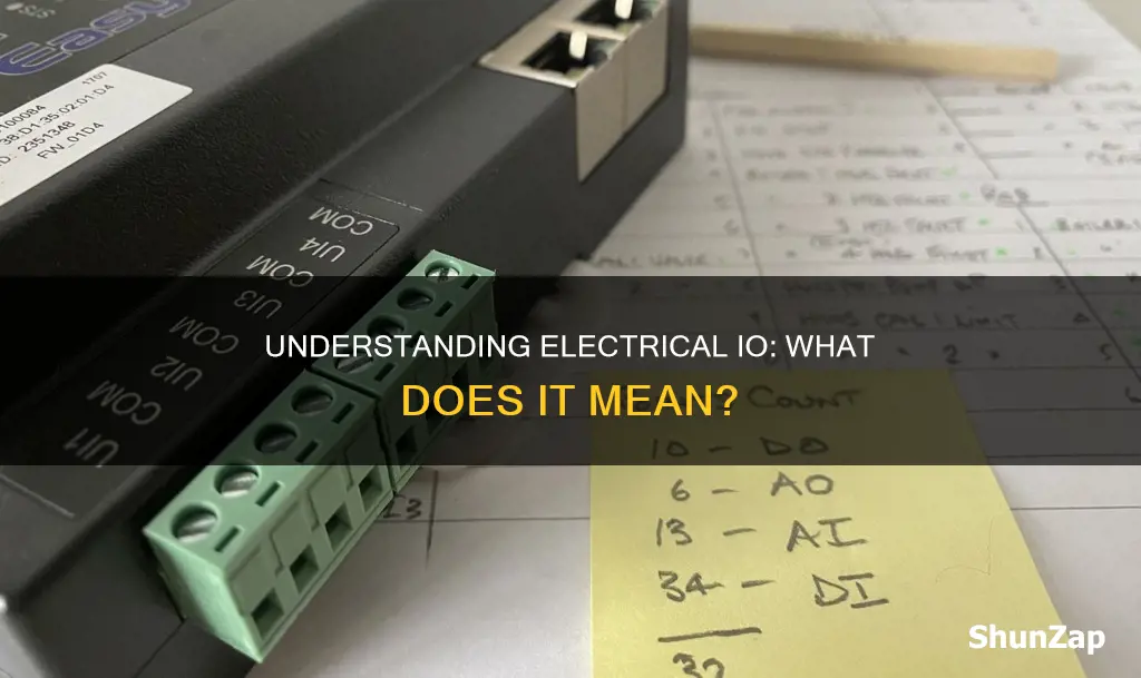 what does i o mean in electrical