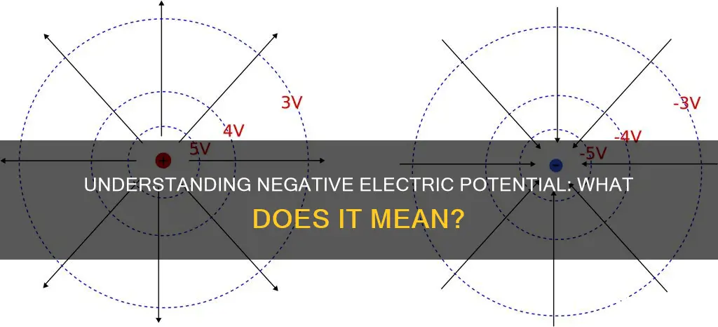 what does it mean if electric potential is negative