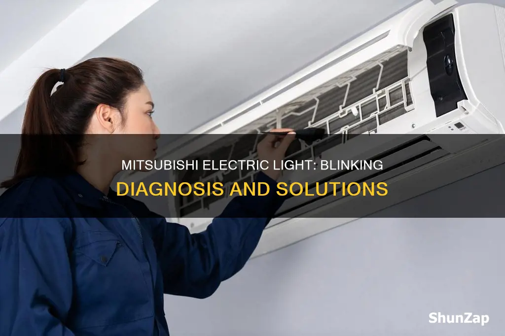 what does it mean when mitsubishi electric light is blinking
