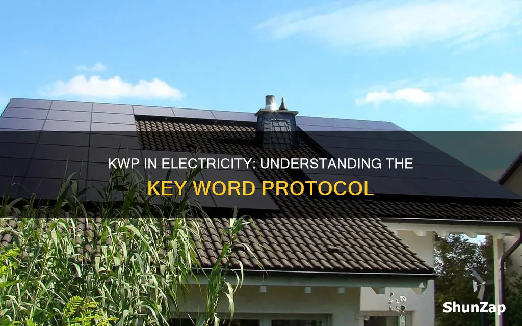 what does kwp mean in electricity