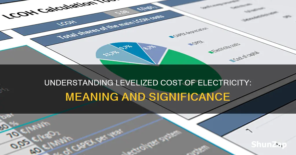 what does levelized cost of electricity mean