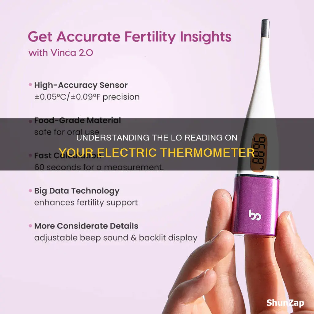what does lo mean on an electric thermometer