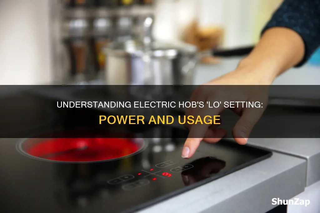 what does lo mean on electric hob