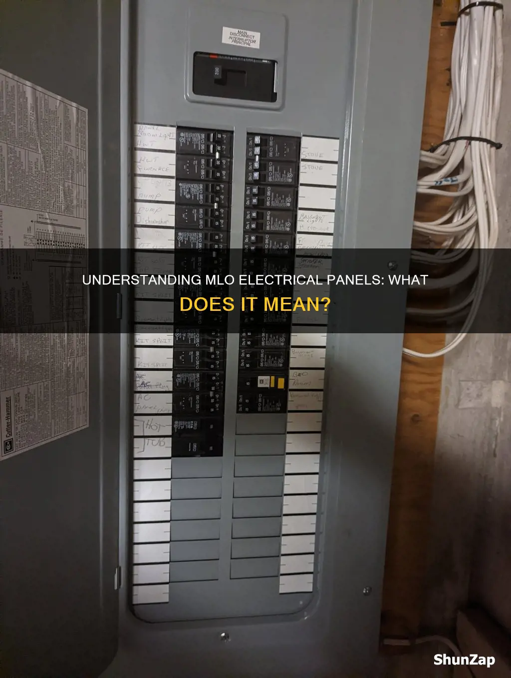 what does mlo mean electrical panel