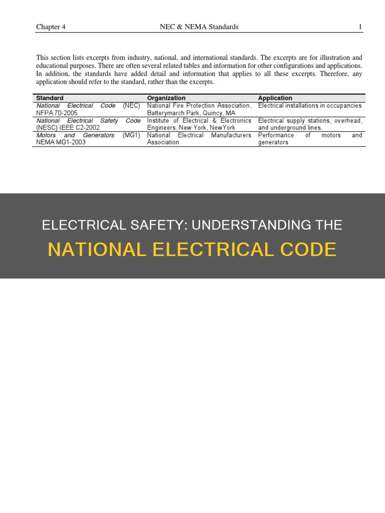 what does national electrical code stand for