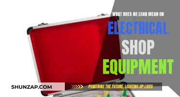 Understanding "No Load" in Electrical Shop Equipment