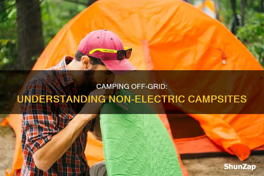 what does non electric campsite mean