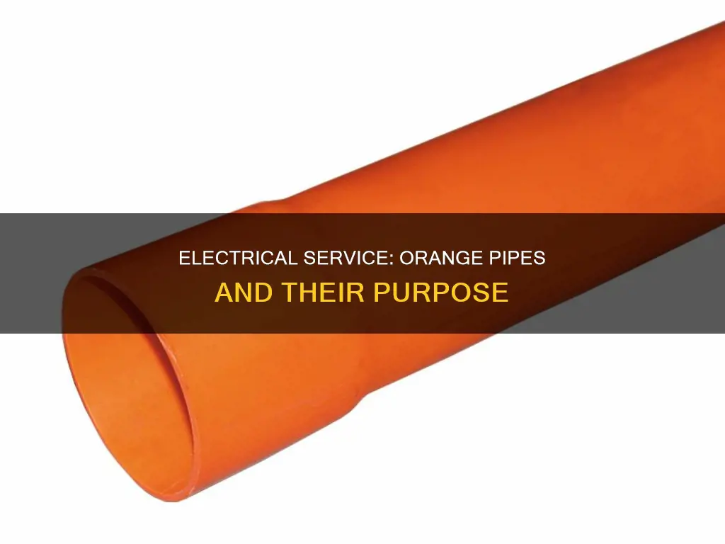 what does orange pipe for electrical service