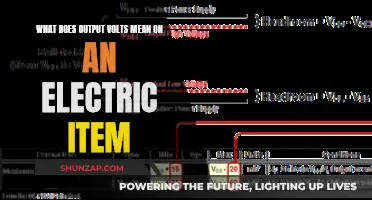 Understanding Electric Item Voltage: Output Volts Explained