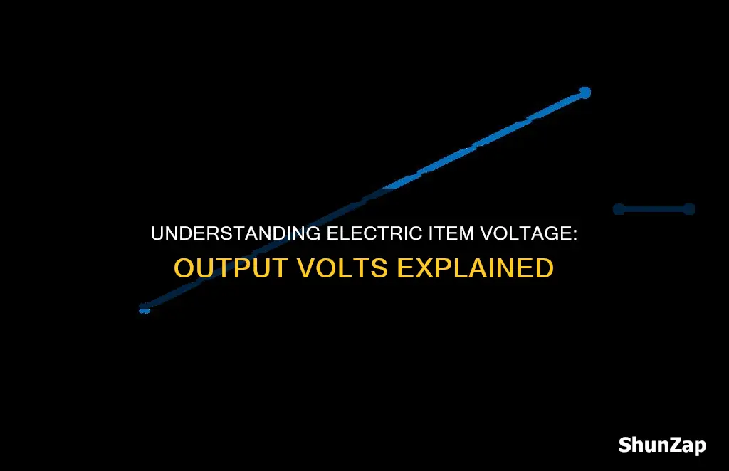 what does output volts mean on an electric item