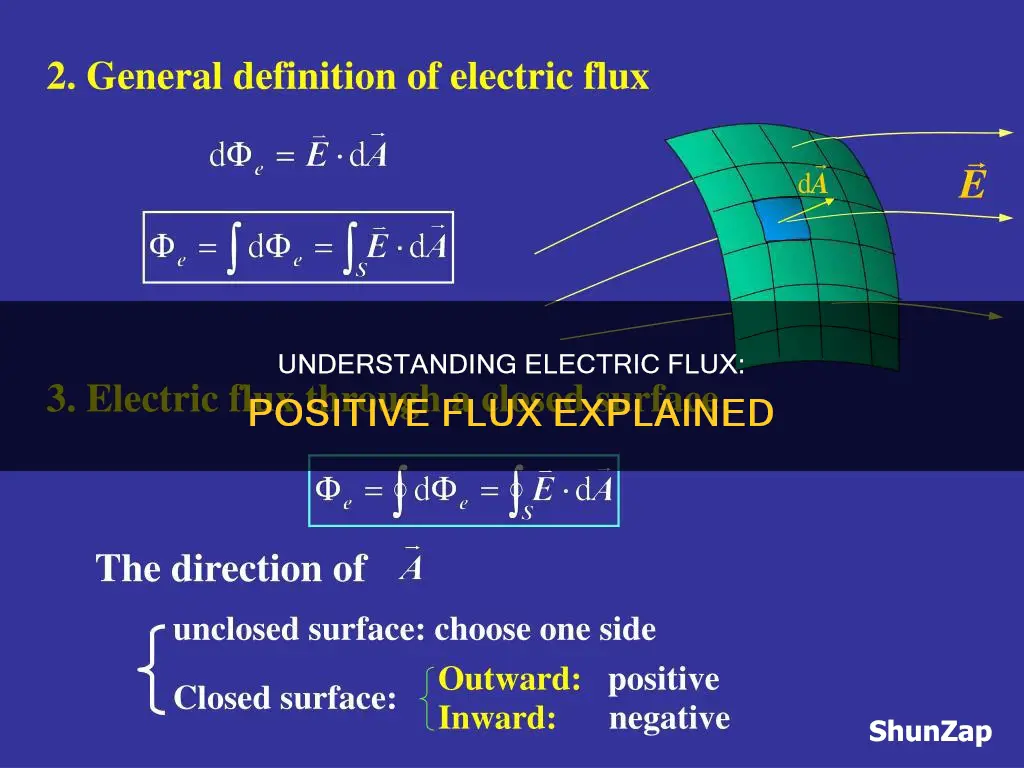 what does positive flux mean electric
