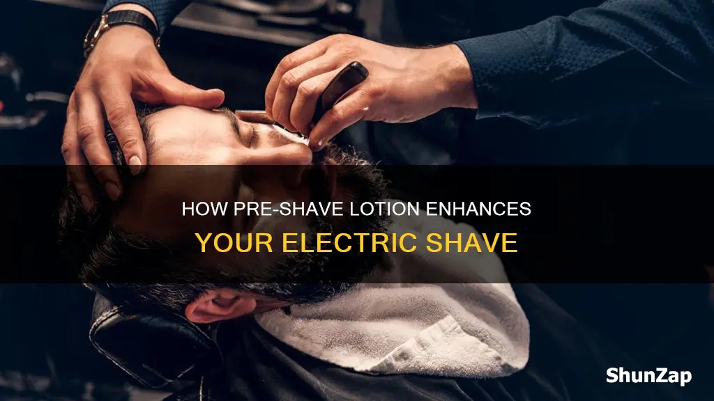 what does pre electric shave lotion do