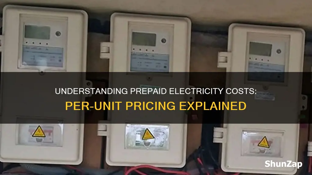 what does prepaid electricity cost per unit